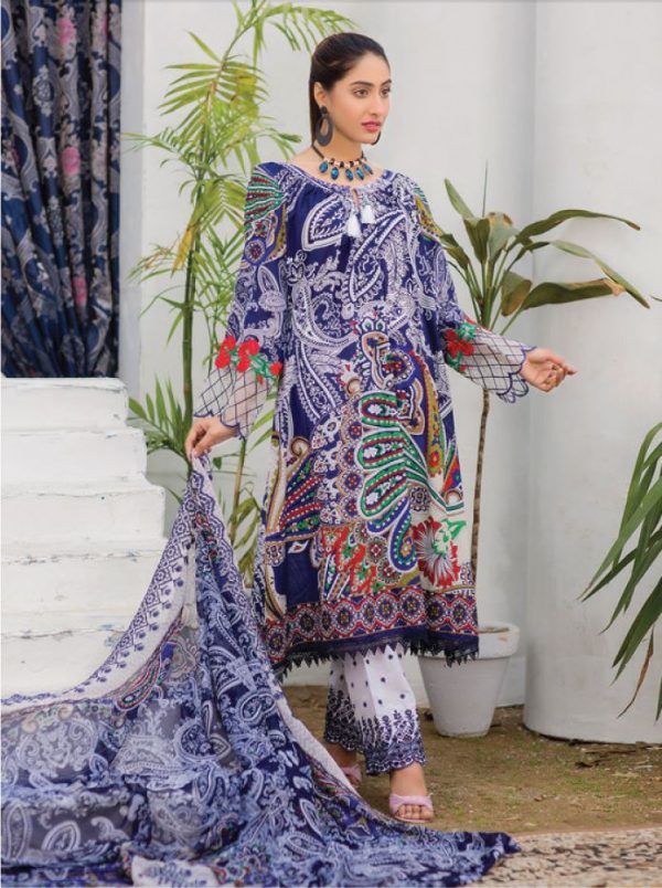 Embroidered lawn dress online shopping Pakistan